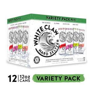 White Claw No. 1 Variety Pack Hard Seltzer Cans (12 oz x 12 ct)