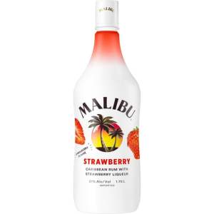Malibu Caribbean Rum with Strawberry Liqueur Bottle (1.75 L)