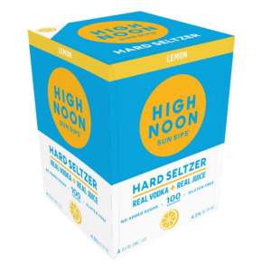 High Noon Sun Sips Gluten Free Lemon Vodka Hard Seltzer Cans (12 oz x 4 ct)