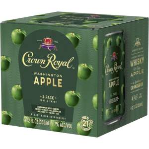 Crown Royal Washington Apple Canadian Whisky Cocktail Cans (12 oz x 4 ct)