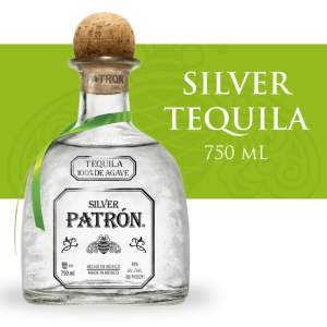 Patron 80 Proof Silver Tequila Bottle (750 ml)