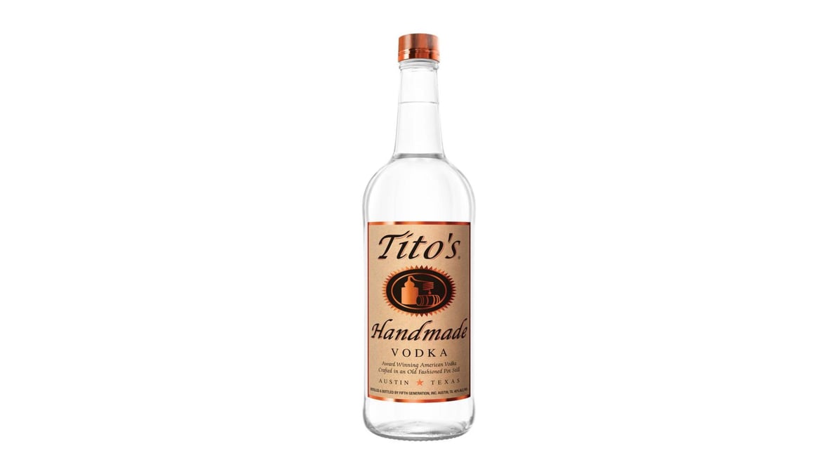 Tito's 80 Proof Handmade Vodka Bottle (1 L) - Tilt Liquor