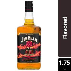 Jim Beam Kentucky Fire Bourbon Whiskey Bottle (1.75 L)